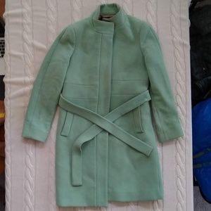 J. Crew Double Cloth Mint Green Wool Jacket